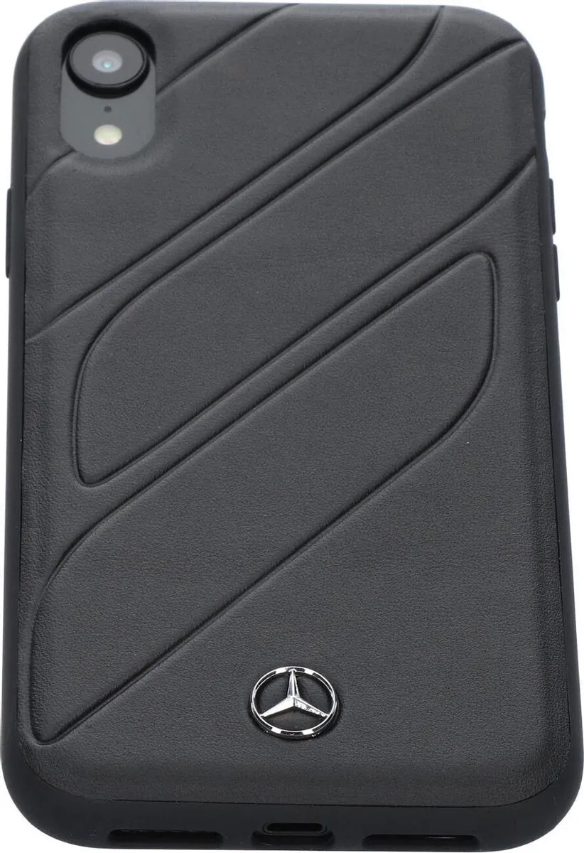 Mercedes-Benz iPhone XR Hoesje - Effen Zwart - Leer - 3700740438107