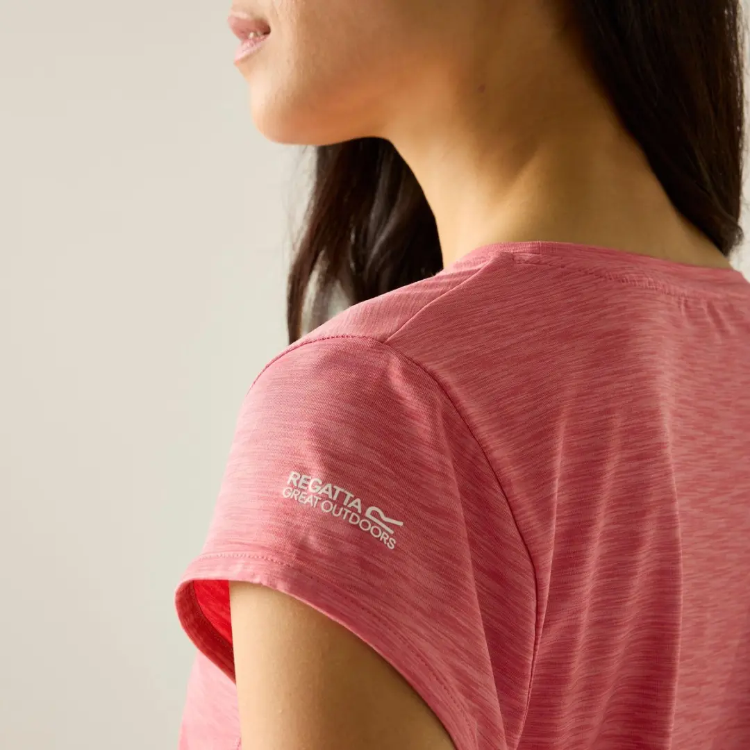 Regatta Dames Hyperdimension II T-shirt RWT249-ZRX - Maat 46 - Roze