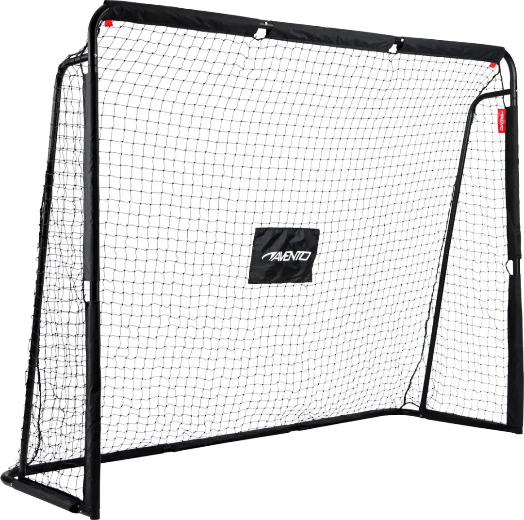 Avento Voetbaldoel met Targetscherm 220x76x170cm - Zwart