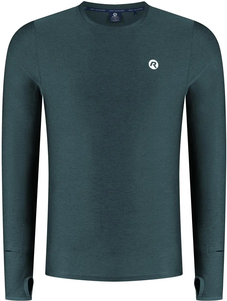 Rogelli Essential Heren Hardloopshirt Lange Mouw XXL - Blauw