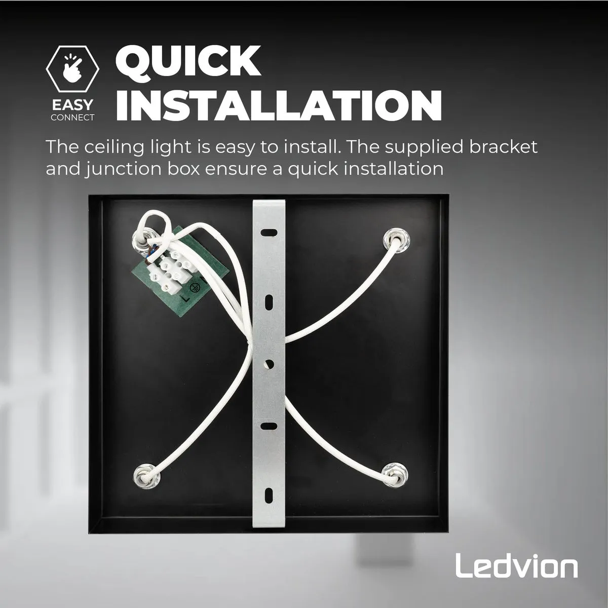 Ledvion LED Plafondspot Dimbaar GU10 4-lichts - Zwart