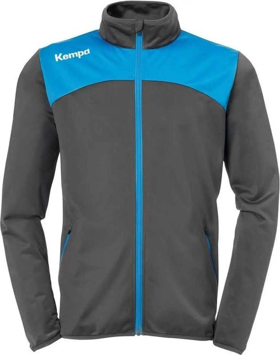 Kempa Emotion 2.0 Polyesterjack Antraciet-Kempa Blauw Maat M