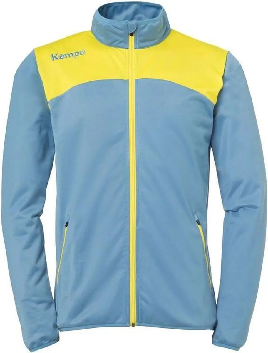 Kempa Emotion 2.0 Polyesterjack Dove Blauw-Limoen Geel Maat S