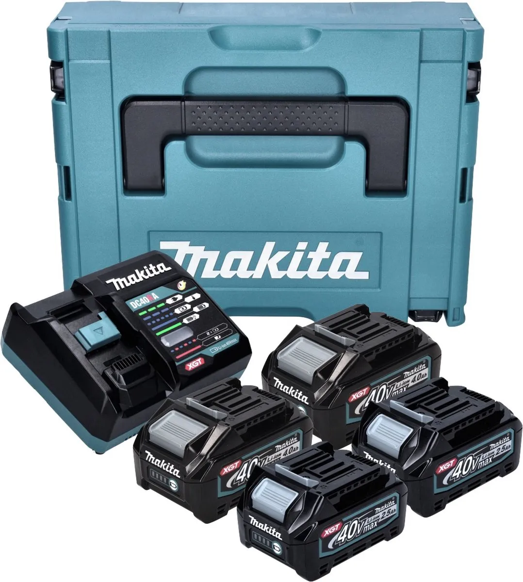 Makita Power Source Kit 4x Accu 40V XGT - 2500/4000mAh + Lader - afbeelding 2 van 5