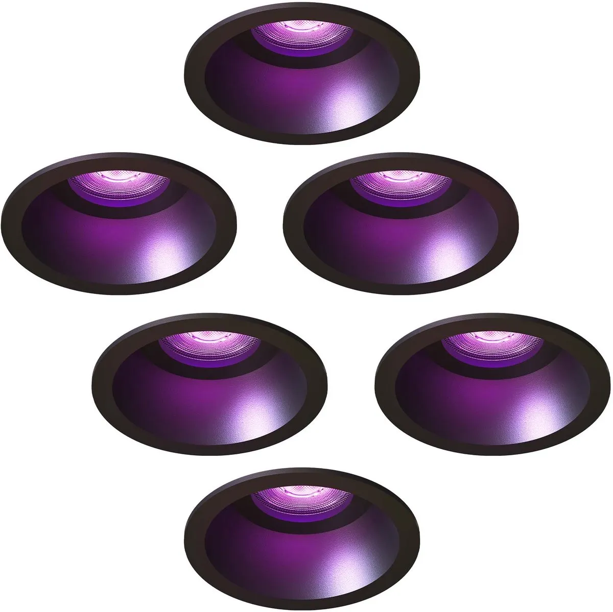 LEDVION 6x Smart Inbouwspot Ø85mm RGB+CCT