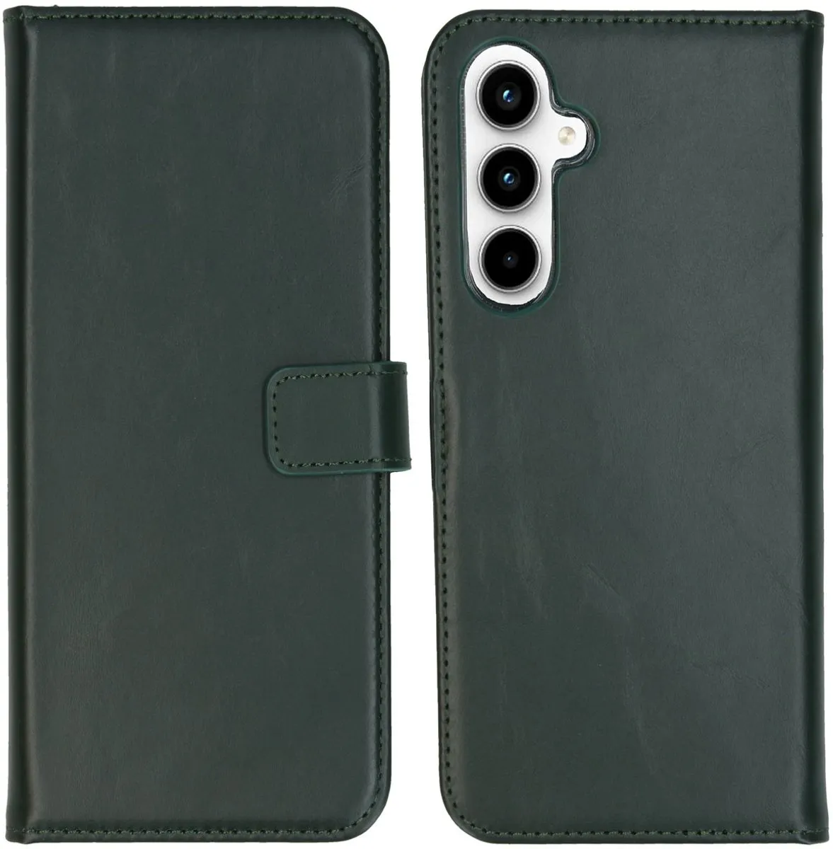 Selencia Hoesje Samsung Galaxy A55 - Groen - 3 Pasjes