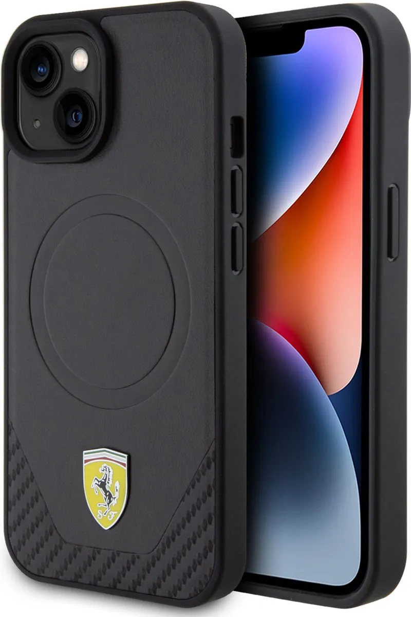 Ferrari Carbon Bottom Back Case iPhone 15 Plus