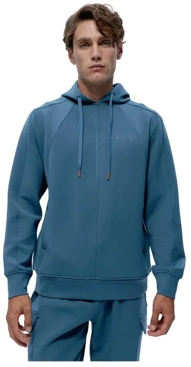 Born Living Yoga Grau Sweatshirt Met Rits Blauw S Man