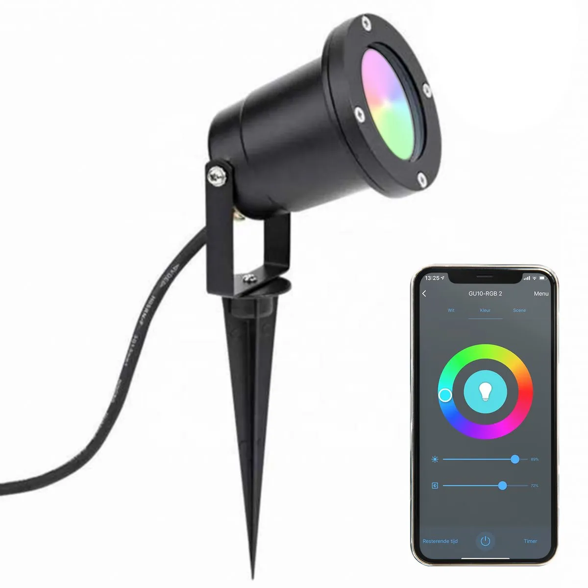 LEDVION Smart WiFi Prikspot IP65 RGB+CCT GU10