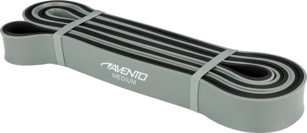 Avento Fitness Powerband Latex Medium Grijs/Zwart