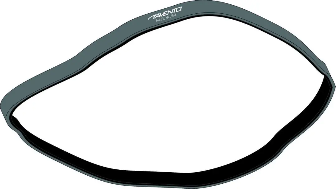 Avento Fitness Powerband Latex Medium Grijs/Zwart