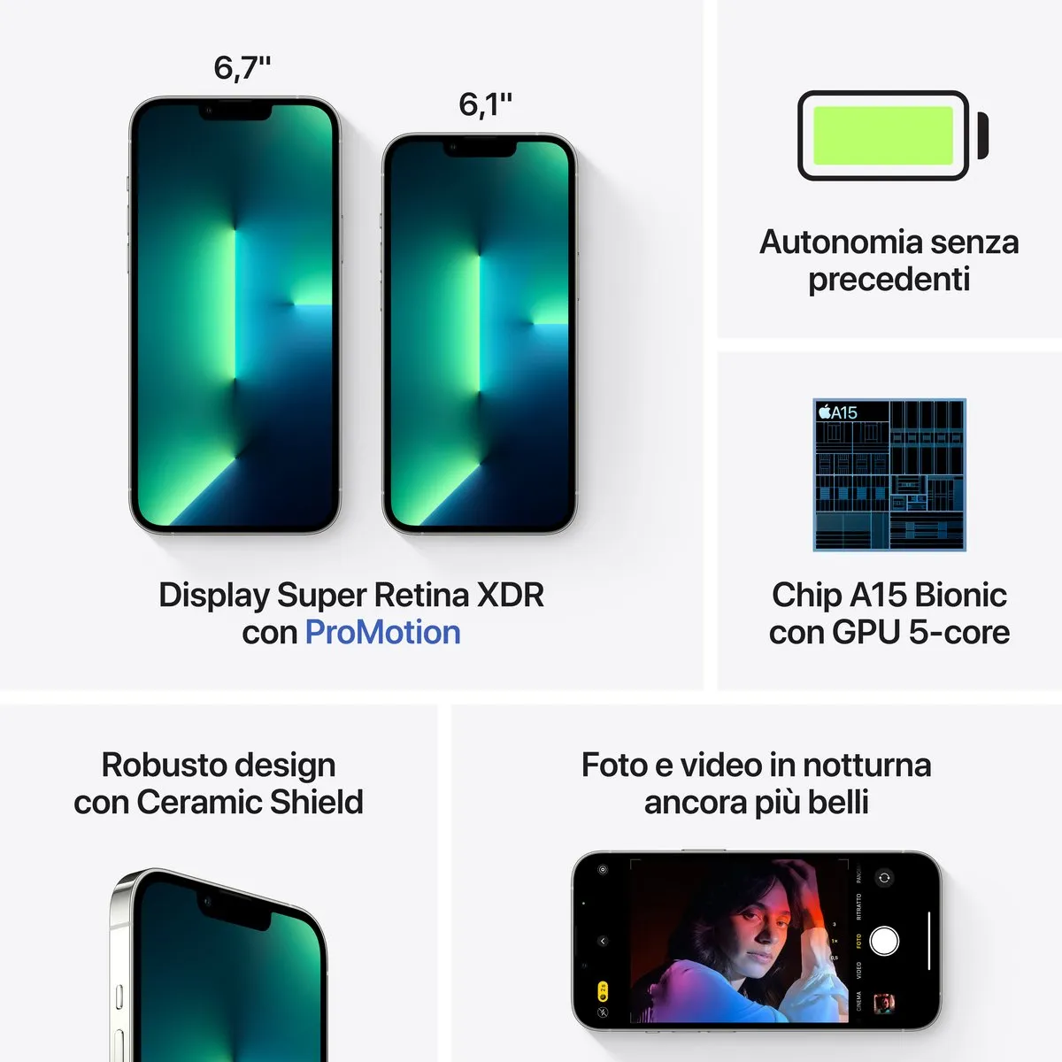 Apple iPhone 13 Pro MLVA3ZD/A - 128GB - Zilver