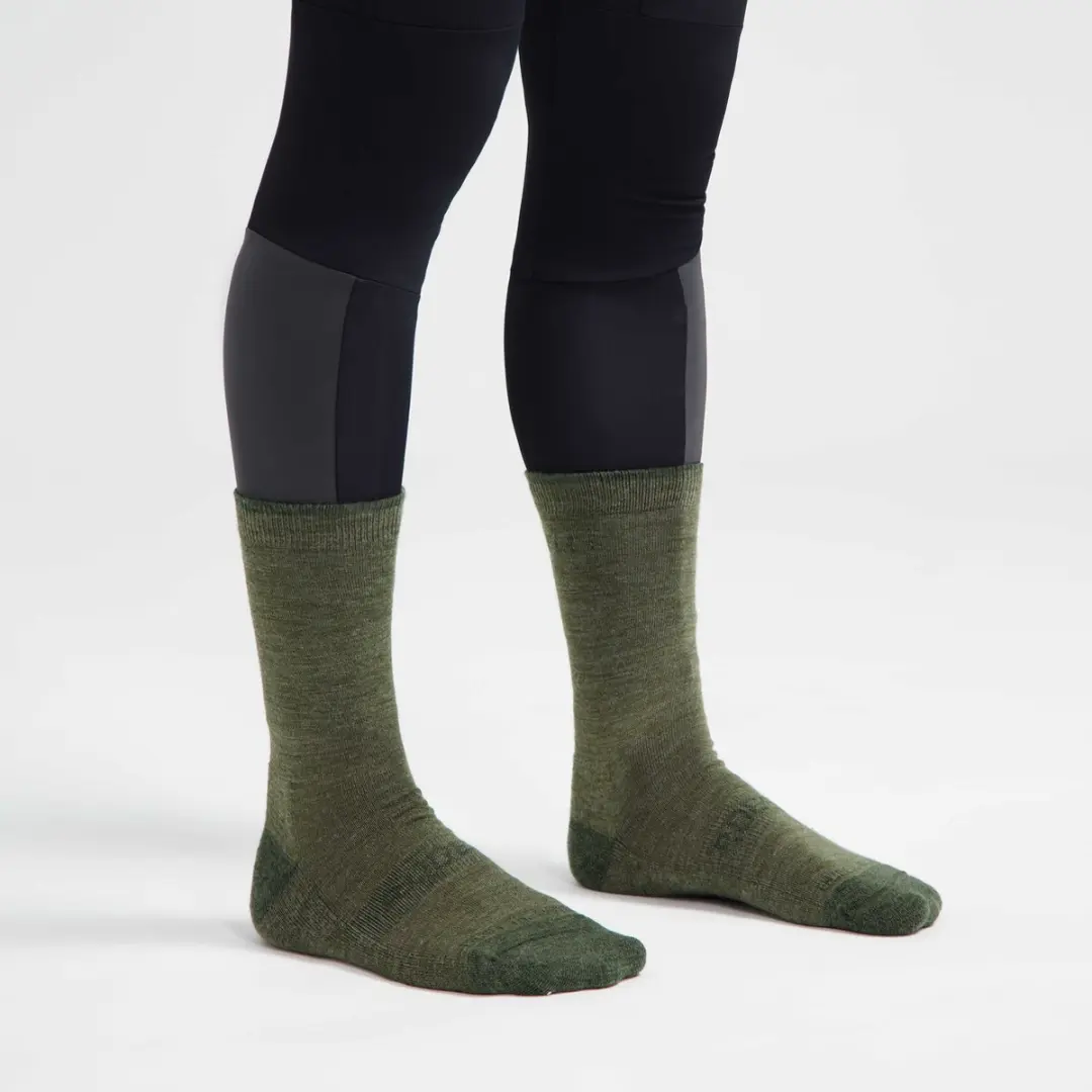Rogelli Merino Wol Fietssokken 2 Paar - Groen/Taupe