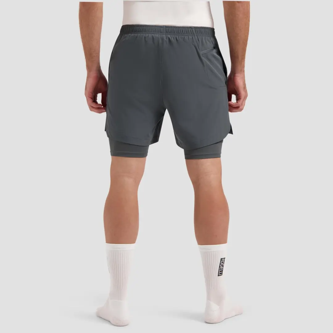Rogelli Essential Heren Hardloopshort S - Telefoonzak - Grijs