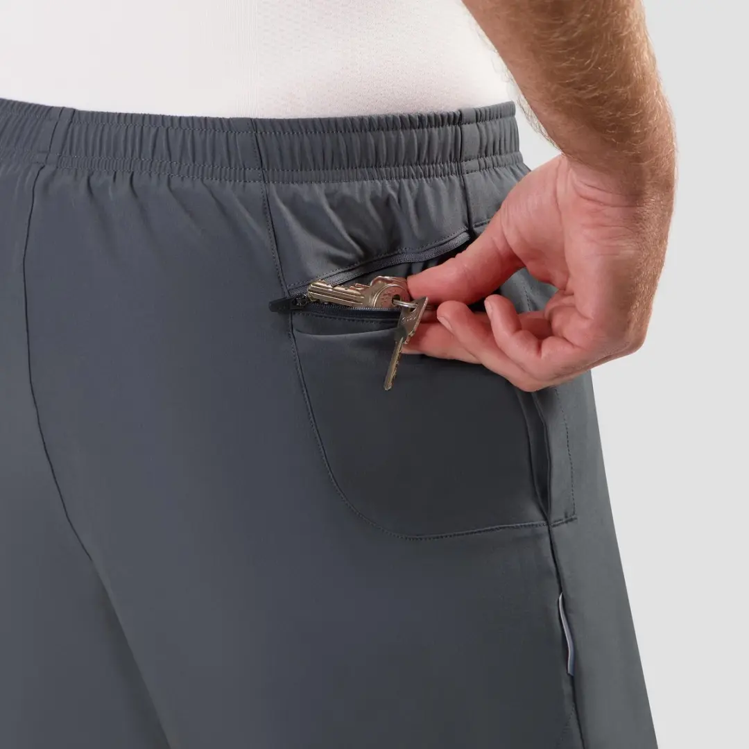 Rogelli Essential Heren Hardloopshort S - Telefoonzak - Grijs