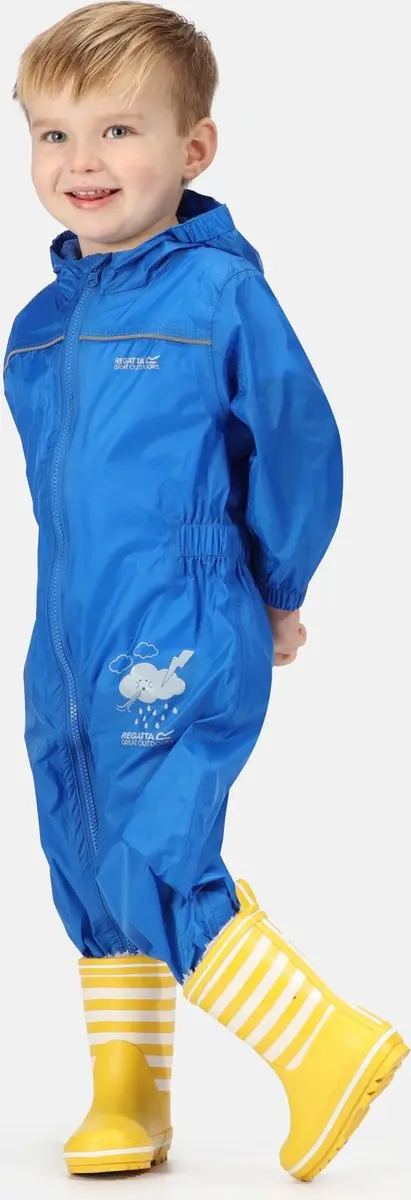 Regatta Puddle IV Regenpak Kinderen 110 - Blauw
