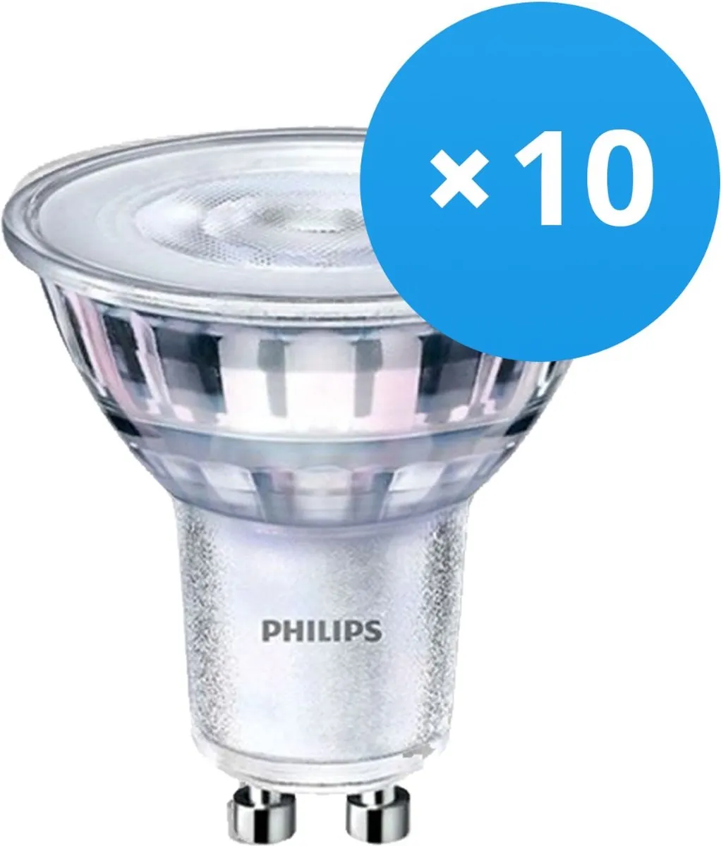 Philips LEDspot GU10 4W 2700K - 350lm - 10 Stuks