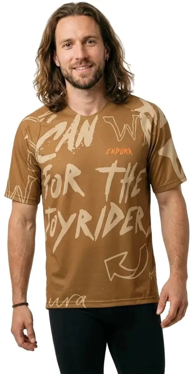 Endura Singletrack Print Enduro Trui - L - Trail Bronze