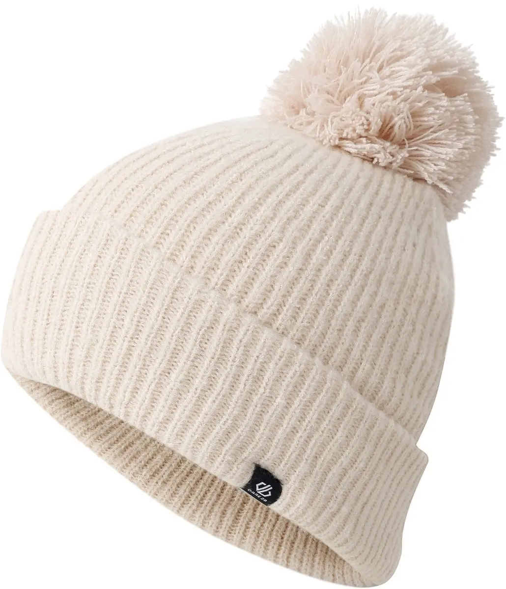 Maya gebreide beanie muts met pompon voor dames