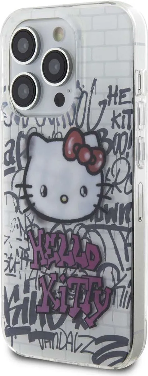 Hello Kitty IML Kitty On Bricks Hoesje iPhone 15 Pro Max - Wit