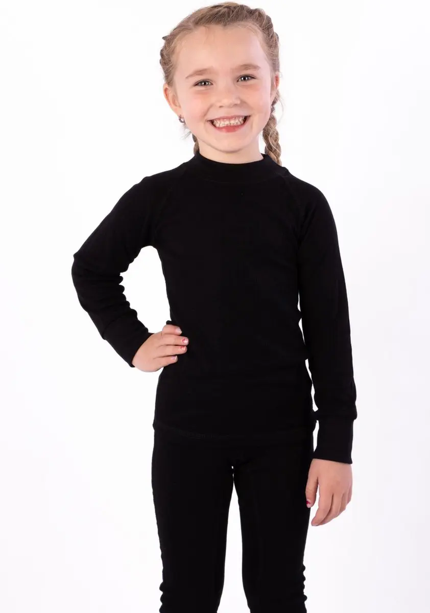 Avento Thermoshirt Kinderen 2-Pack - Maat 116 - Zwart