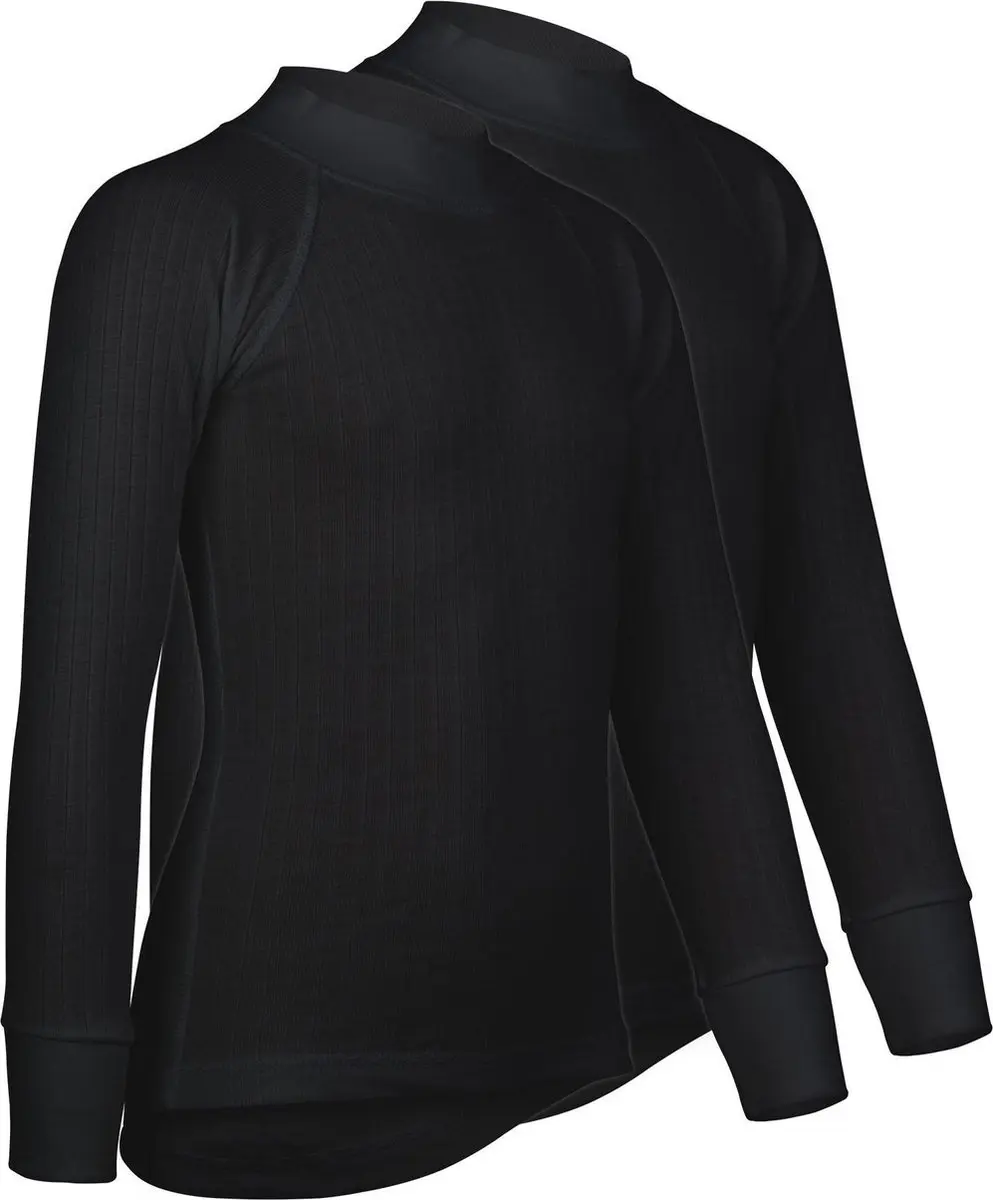 Avento Thermoshirt Kinderen 2-Pack - Maat 116 - Zwart