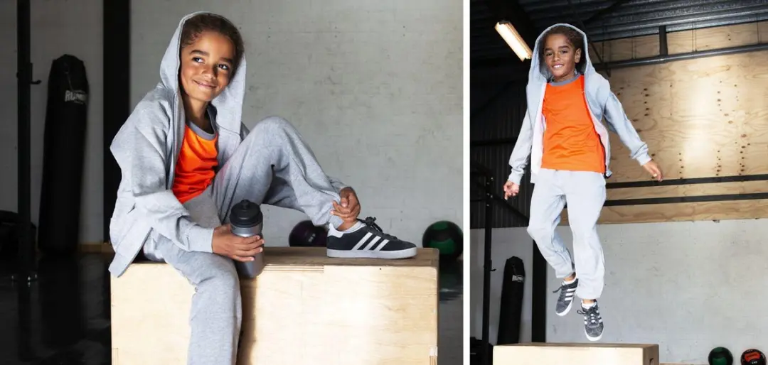 Avento Sportset Madrid Junior 104 - Fluororanje/Antraciet