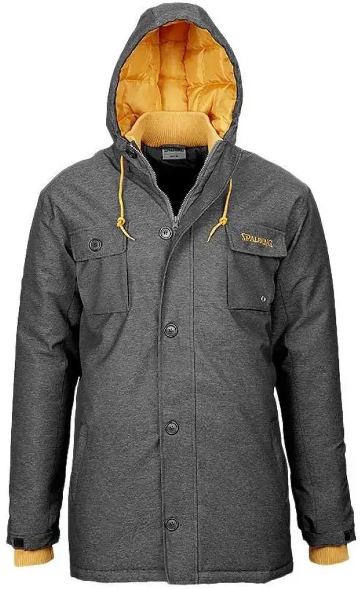 Spalding Parka Anthra Melange/Oranje - XXXL - afbeelding 5 van 5