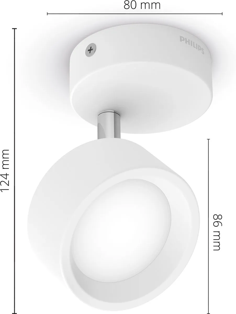 Philips Bracia Single Spot Wit 2700K 5.5W