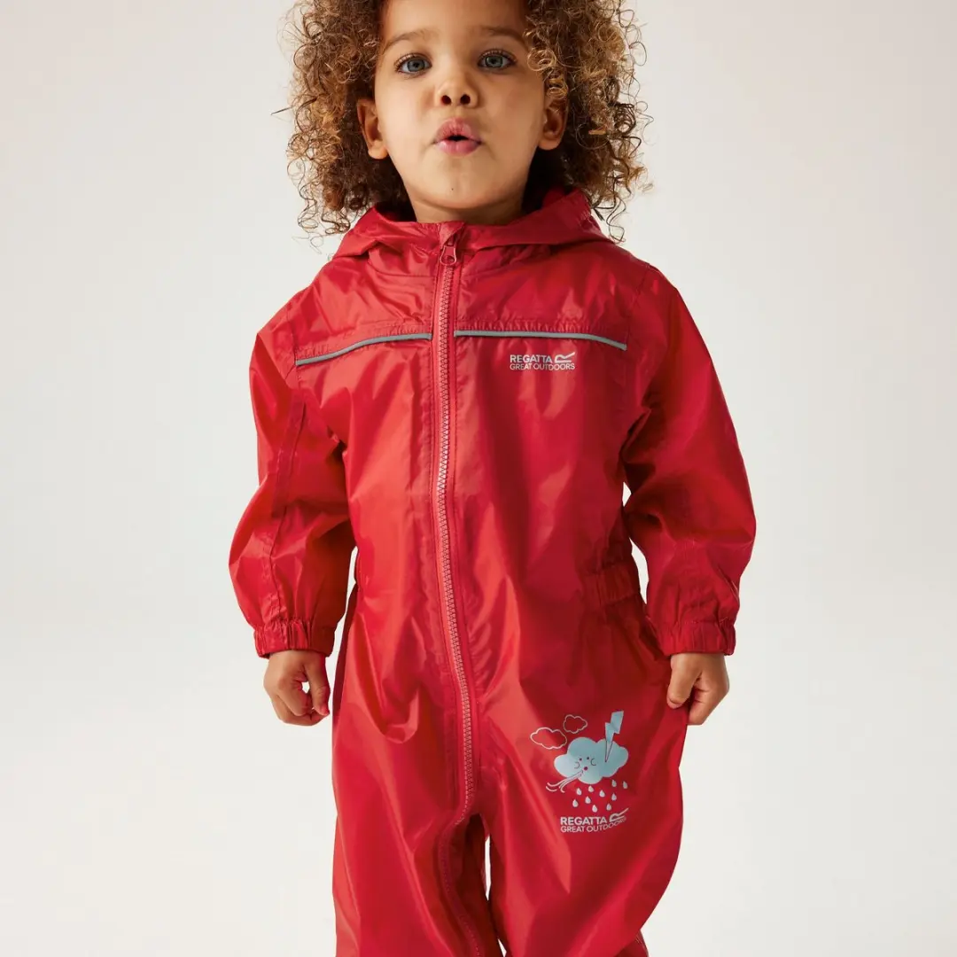 Regatta Puddle IV Regenpak - Kinderen 80 - Rood