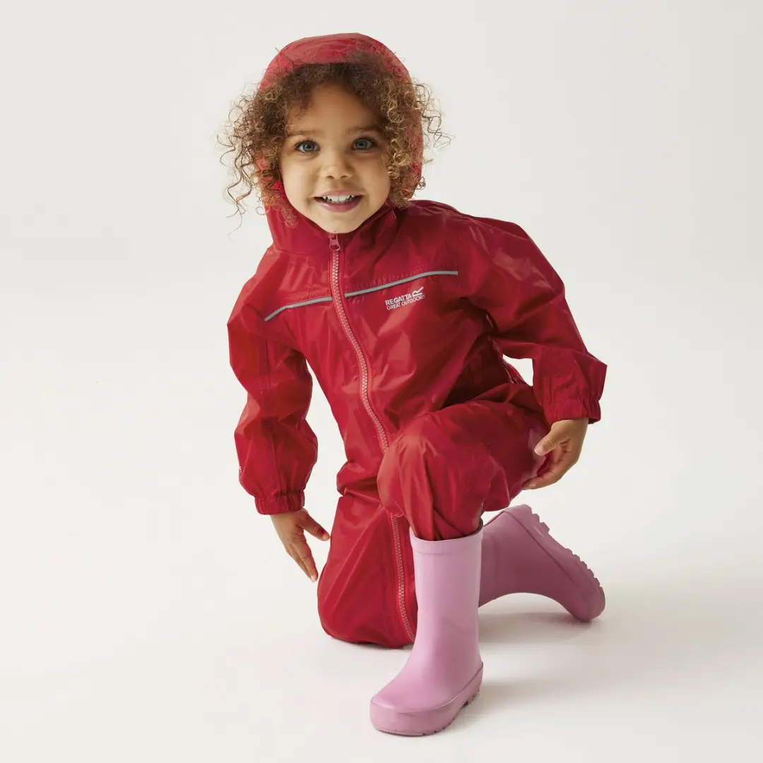 Regatta Puddle IV Regenpak - Kinderen 80 - Rood