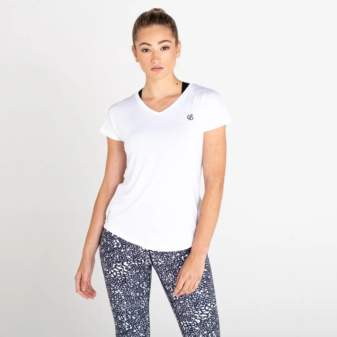 Dare 2b Vigilant Q-Wic Dames Fitnessshirt Wit
