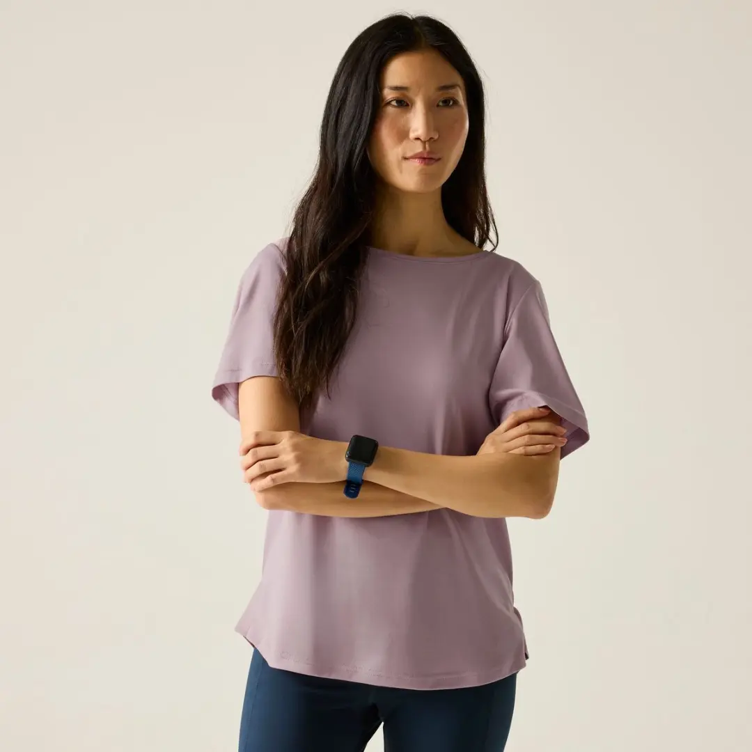 Regatta T-shirt Hiking Dames Purper