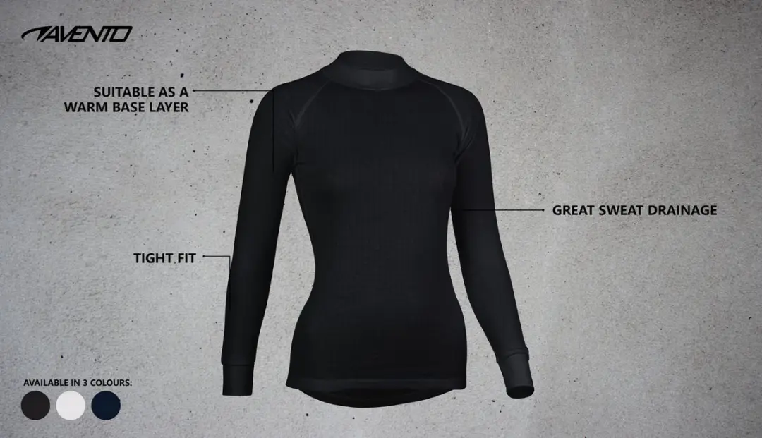 Avento Thermoshirt Lange Mouw - Vrouwen - Maat 38 - Zwart