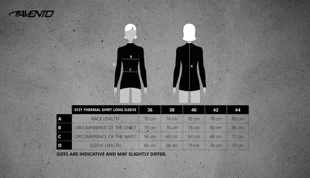 Avento Thermoshirt Lange Mouw - Vrouwen - Maat 38 - Zwart