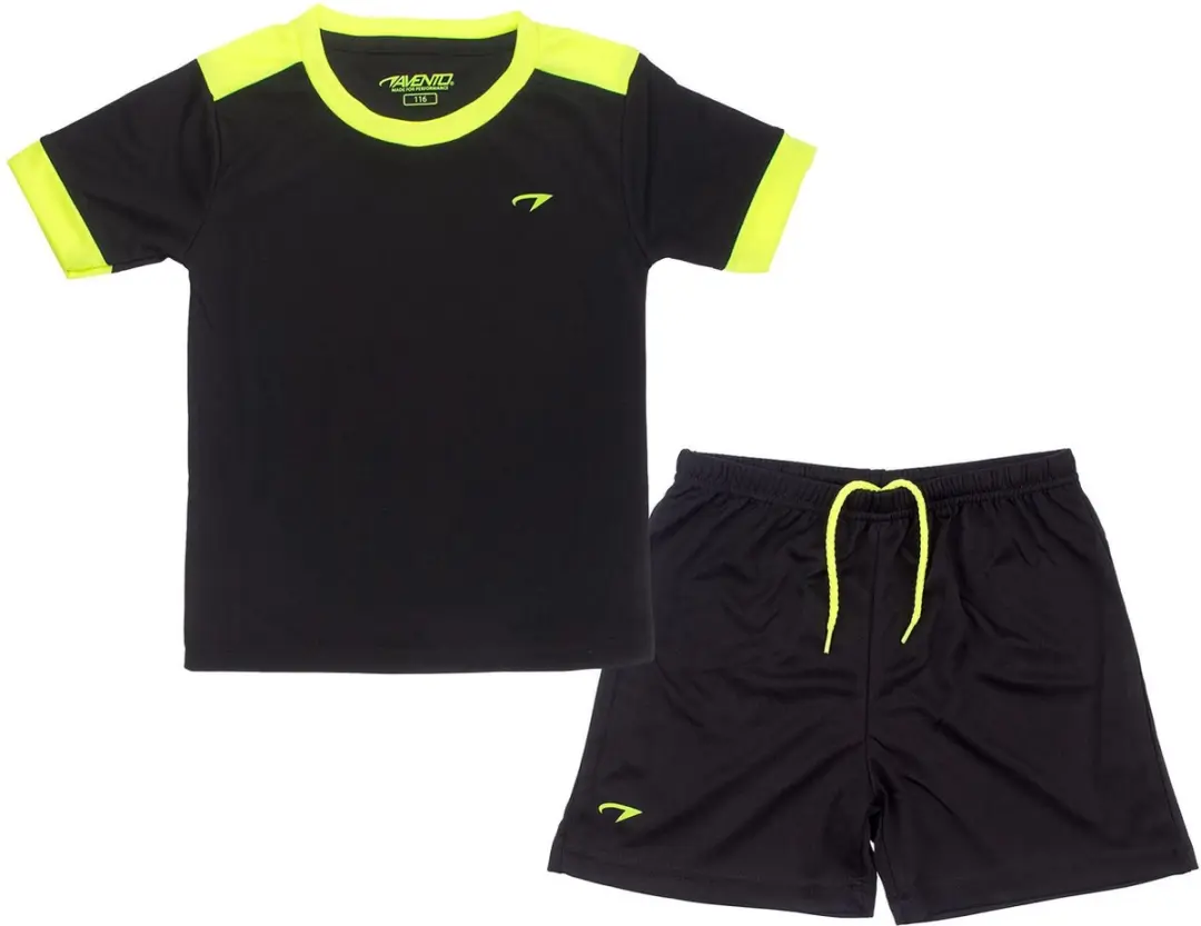 Avento Sportset Madrid Junior 92 - Zwart/Fluorgeel