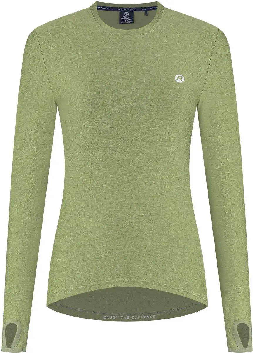 Rogelli Essential Dames Hardloopshirt Lange Mouw XS - Groen