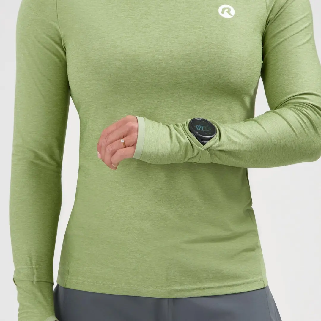 Rogelli Essential Dames Hardloopshirt Lange Mouw XS - Groen