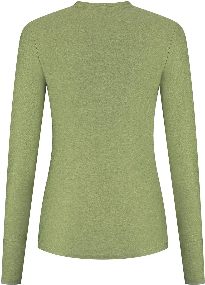 Rogelli Essential Dames Hardloopshirt Lange Mouw XS - Groen - afbeelding 6 van 6