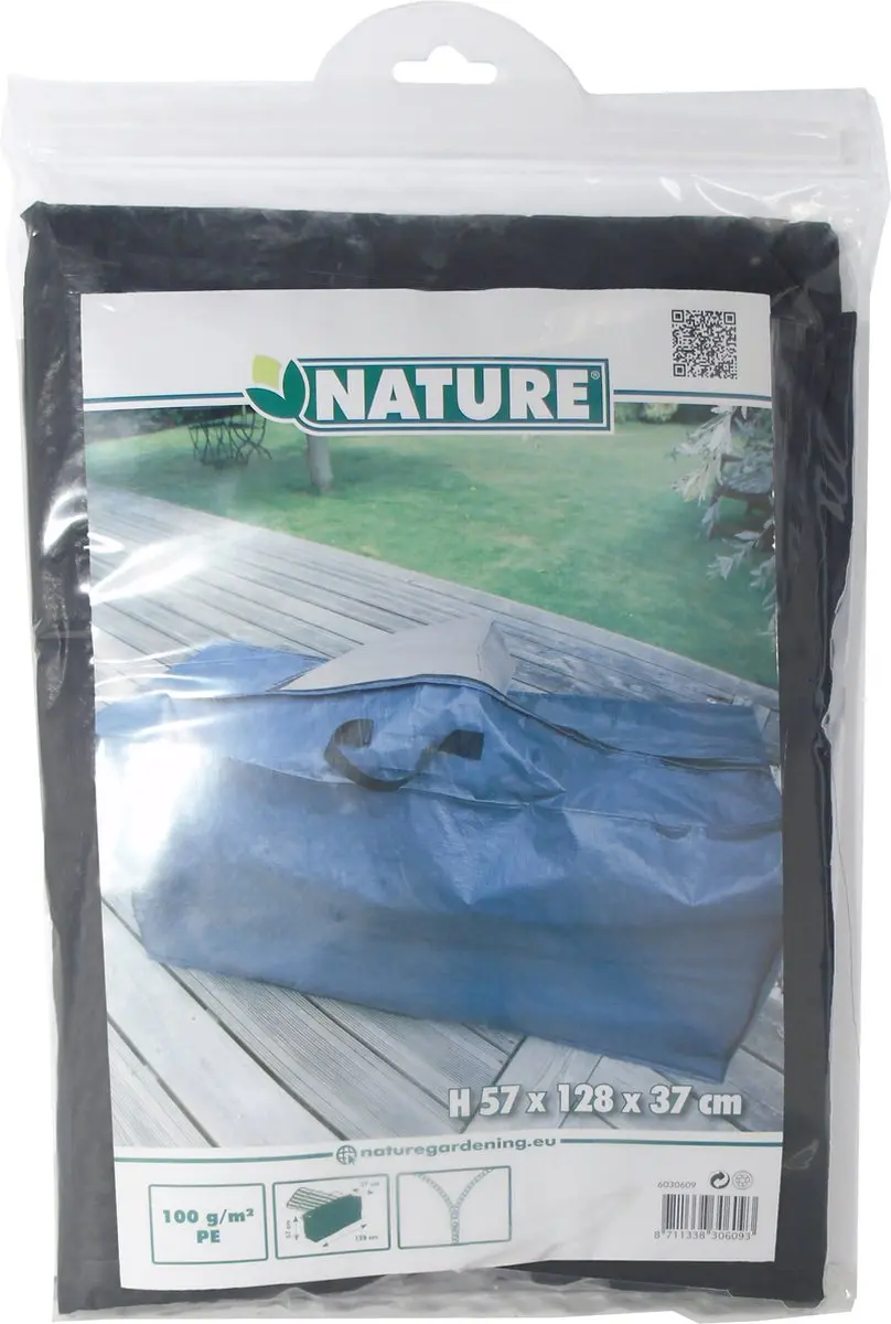 Nature Tuinmeubelhoes 57x128x37cm - Zwart - afbeelding 4 van 5