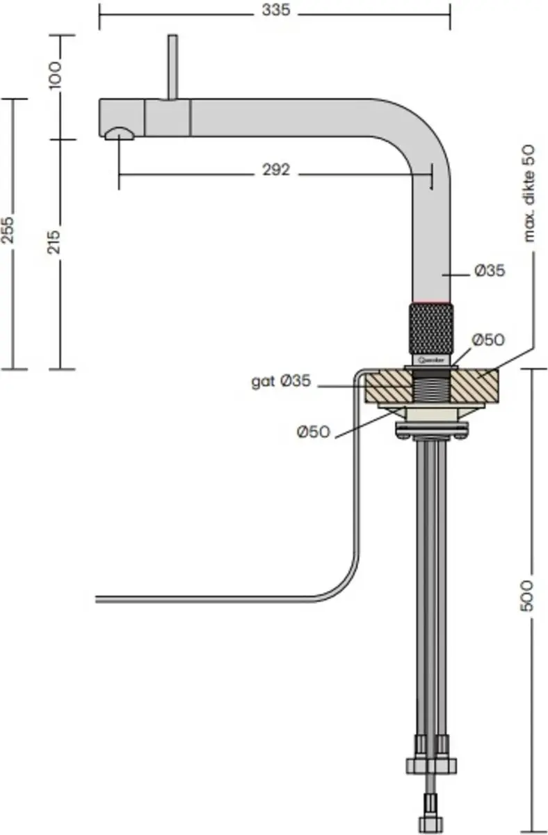 Quooker Front FTBLK - Kraangat 35mm - Zwart - afbeelding 4 van 6