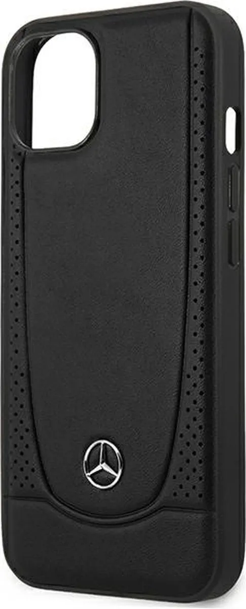 Mercedes-Benz New Urban Leather Back Case iPhone 15 Plus - Zwart