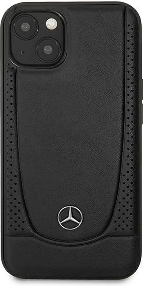 Mercedes-Benz New Urban Leather Back Case iPhone 15 Plus - Zwart