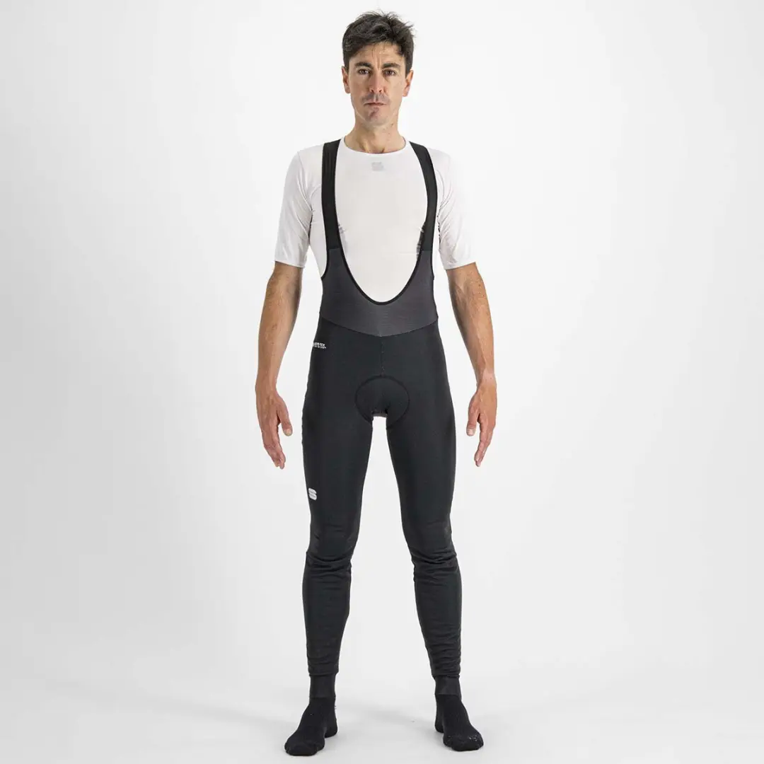 Sportful Fietsbroek lang met bretels heren Zwart