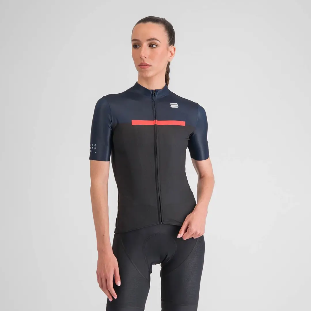 Sportful PISTA Fietsshirt Dames BLACK GALAXY BLUE