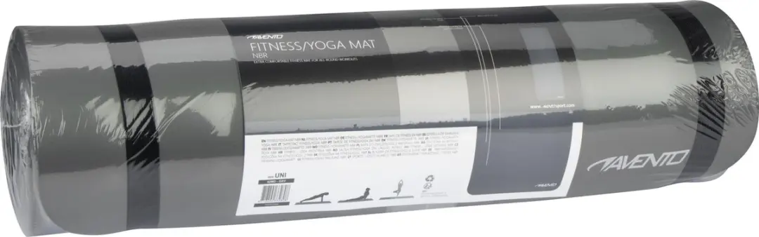 Avento Fitness/Yoga Mat NBR - Grijs 183x61x1.2cm