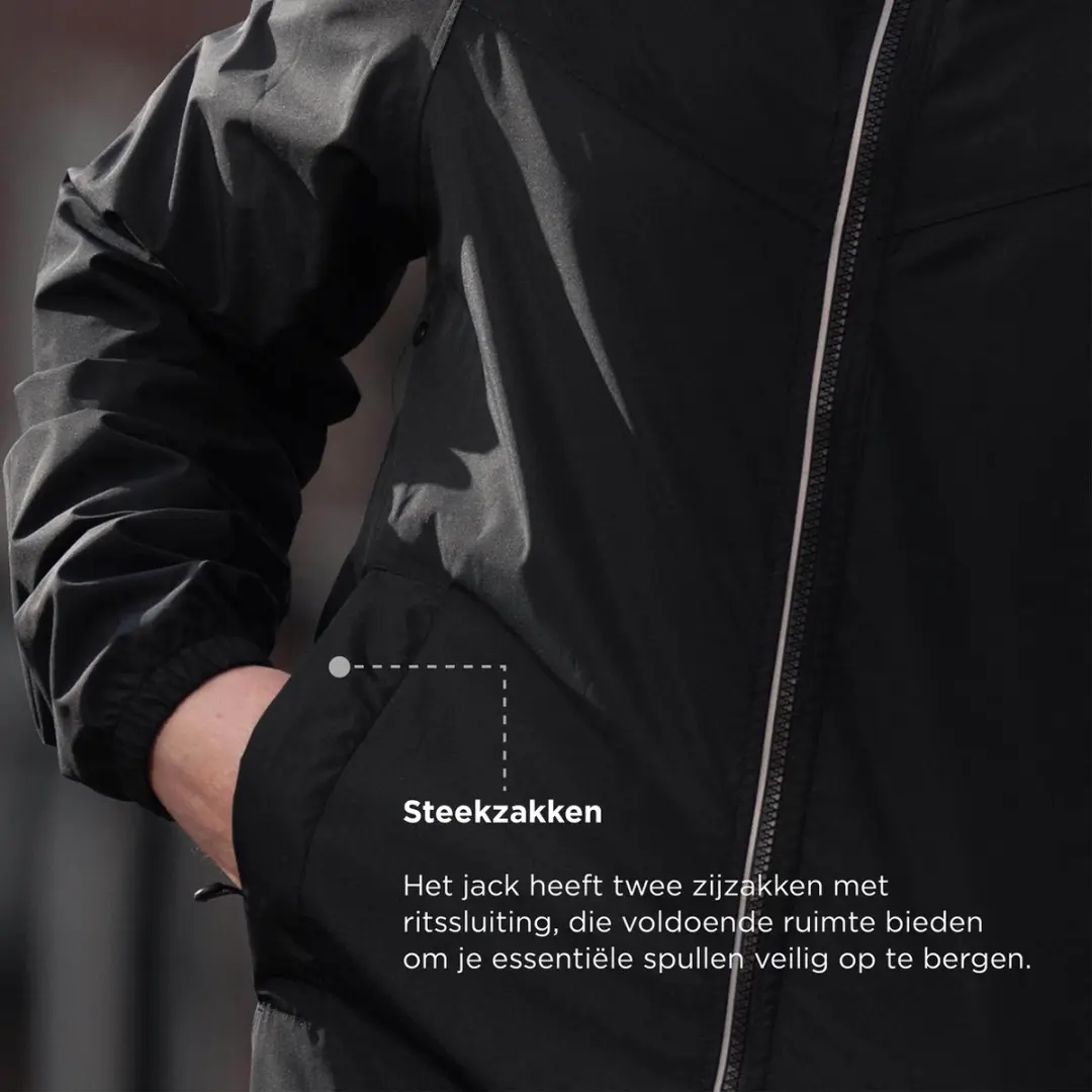 Rogelli Commuter Core Regenpak - XXL - Zwart/Fluorgeel