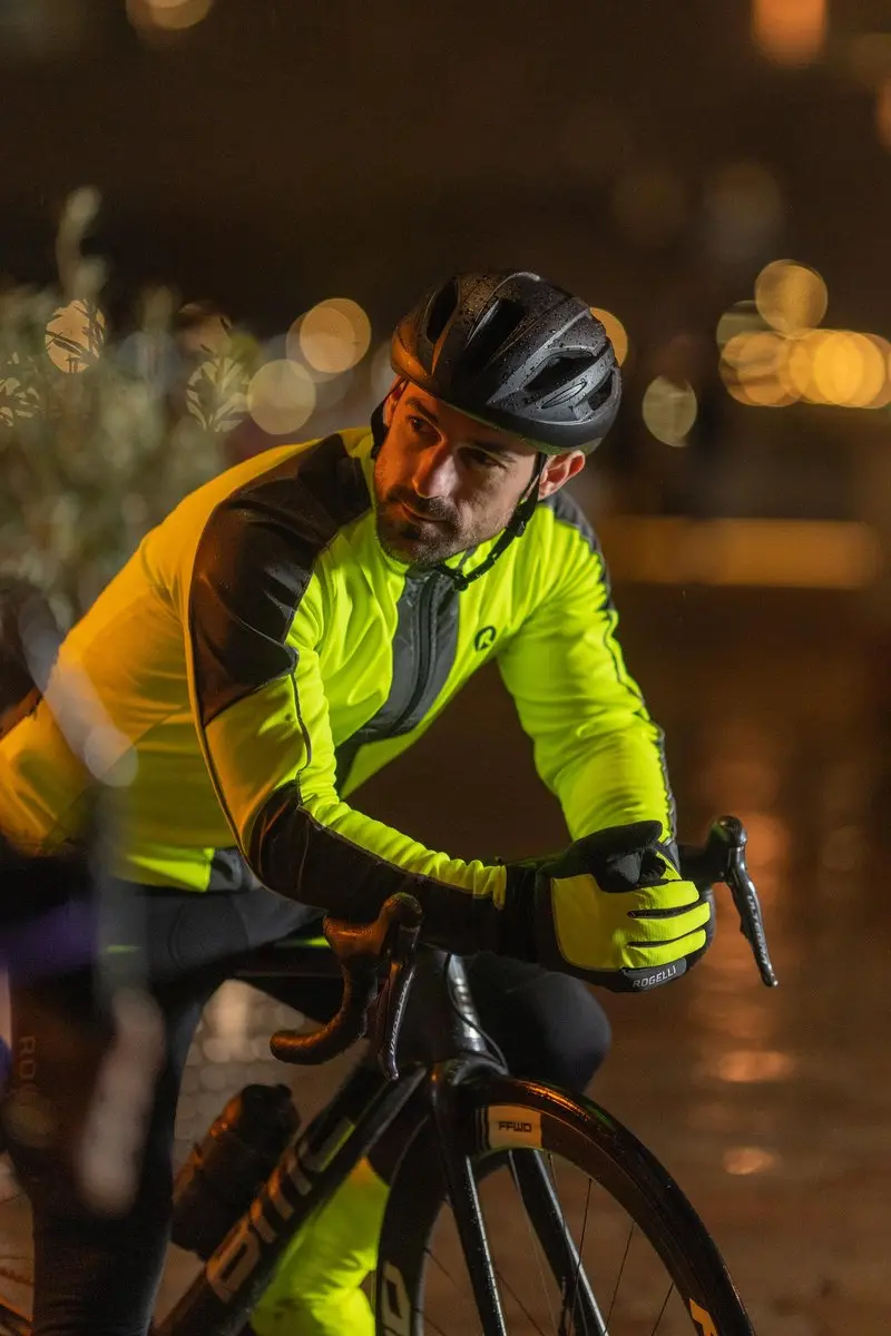 Rogelli Essential HI VIS Heren Fietshandschoenen Fluor - S