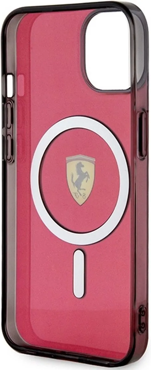 Ferrari Translucent Back Case MagSafe iPhone 14 - Rood