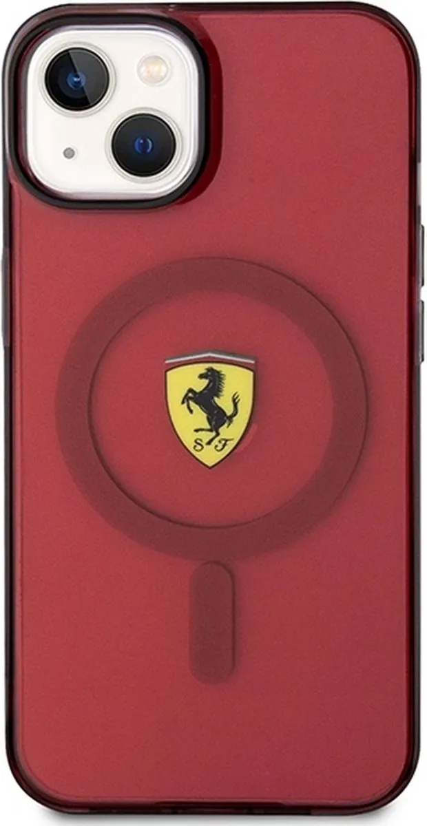 Ferrari Translucent Back Case MagSafe iPhone 14 - Rood